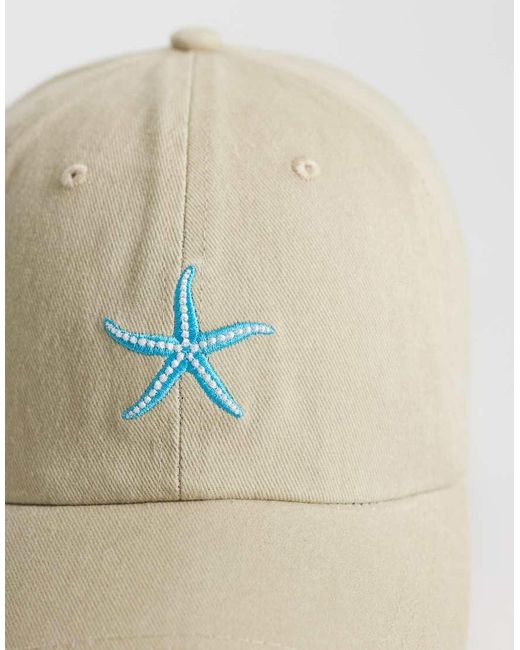 ASOS Natural Star Fish Motif Cap