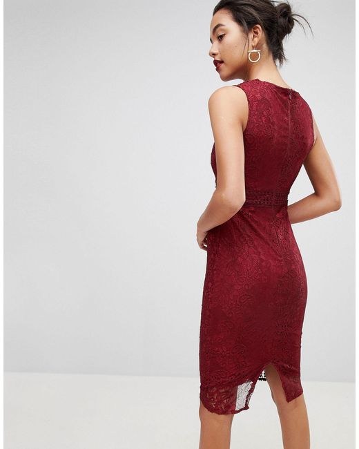 paris lace midi dress