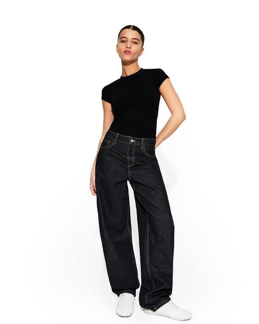 Bershka Black 2-pack Of Short Sleeve Round Neck T-shirts
