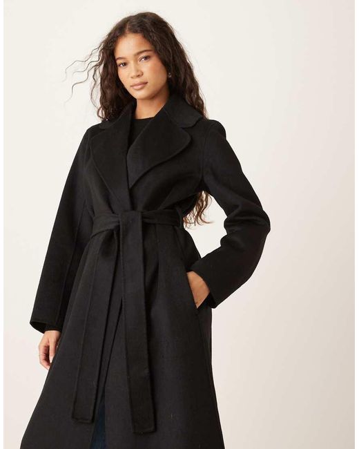 Mango Black Wool Mix Longline Tie Vest