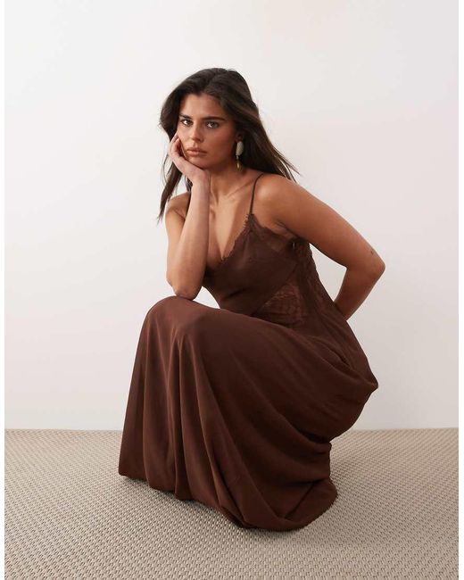 Noughts & Kisses Green Lace Panel Insert Maxi Dress