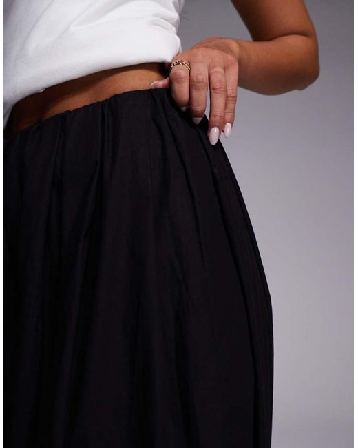 Kaiia Black Exclusive Cotton Volume Balloon Leg Pants