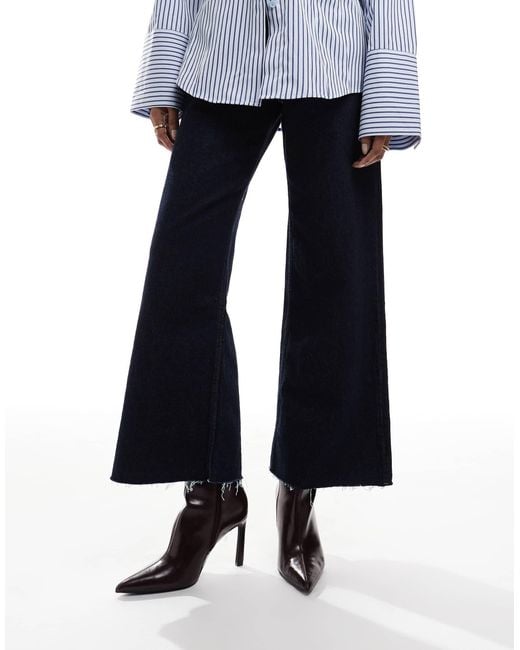 Pull&Bear Blue Pointed Toe Heeled Boot