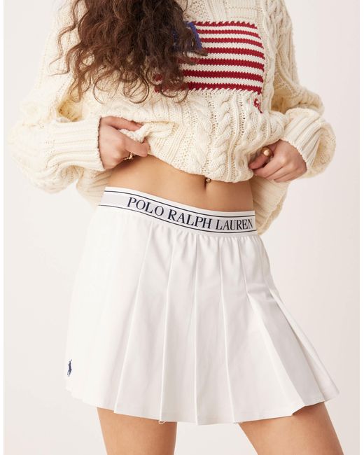 Polo Ralph Lauren Natural Pleated Skort