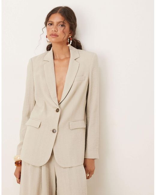 Aware Natural Mix & Match Premium Oversized Tailored Blazer Co-ord