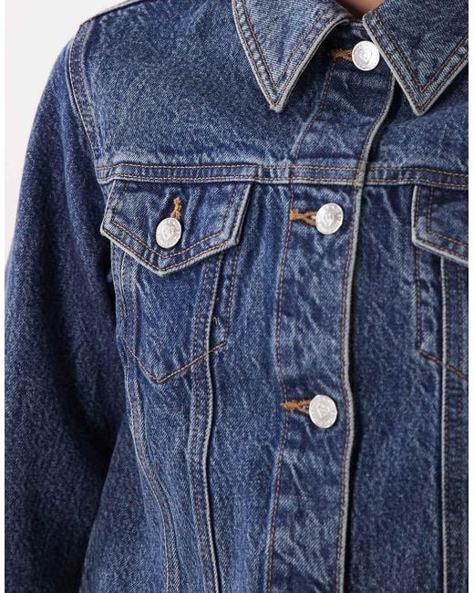 Miss Selfridge Blue Denim Girlfriend Jacket