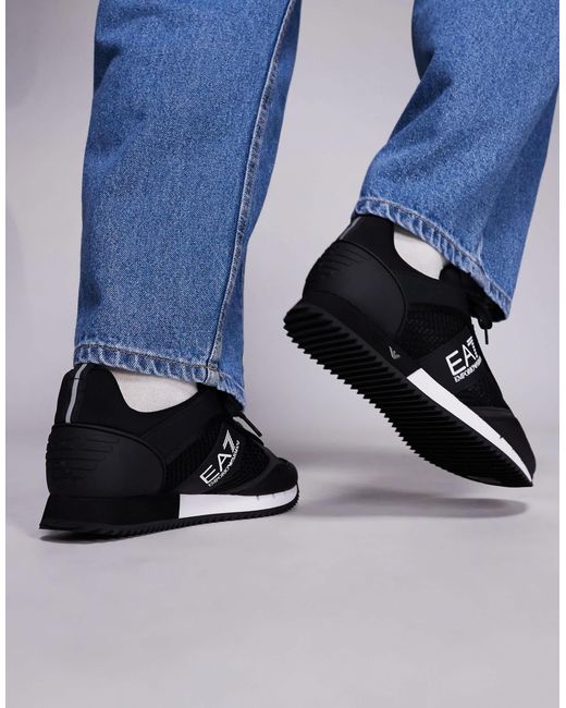 EA7 Armani – – e sneaker mit logo in Blue für Herren