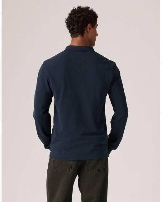 Levi's Blue Long-Sleeve Original Polo for men