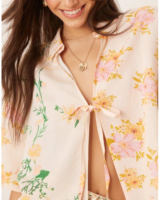 Abi - top ASOS en coloris Natural