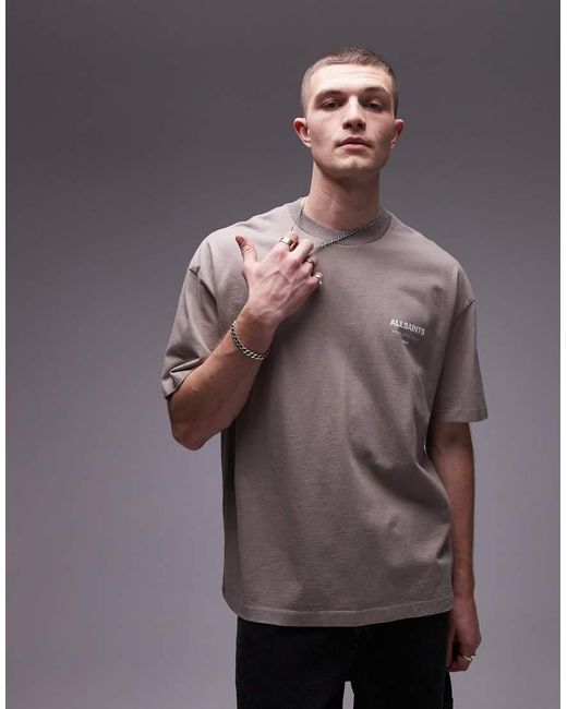 AllSaints Underground in het Gray voor heren