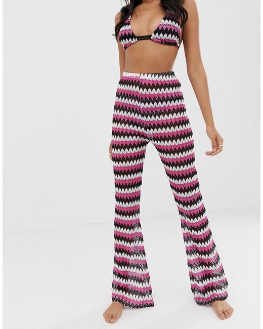 beach flare trousers