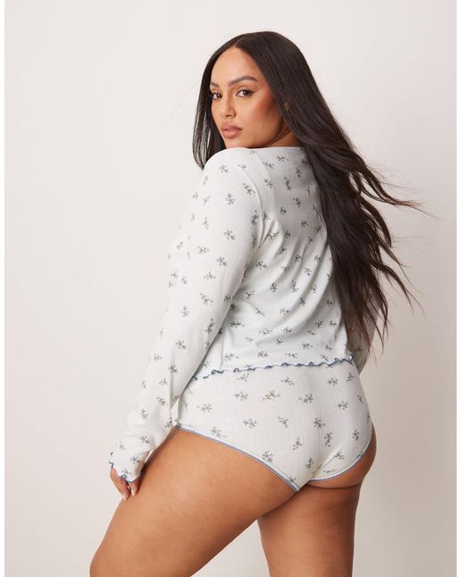 ASOS White Asos design curve – freya – cardigan aus pointelle