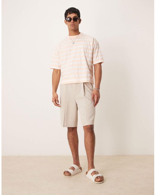 ASOS Natural Smart Bermuda Shorts for men