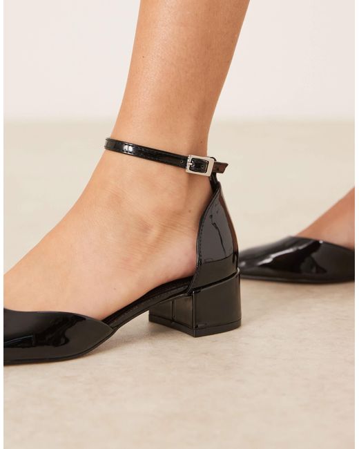 ASOS Natural Sweet Mid Block Heel Shoes
