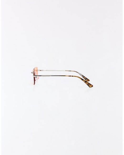 Bershka White Frameless Sunglasses for men
