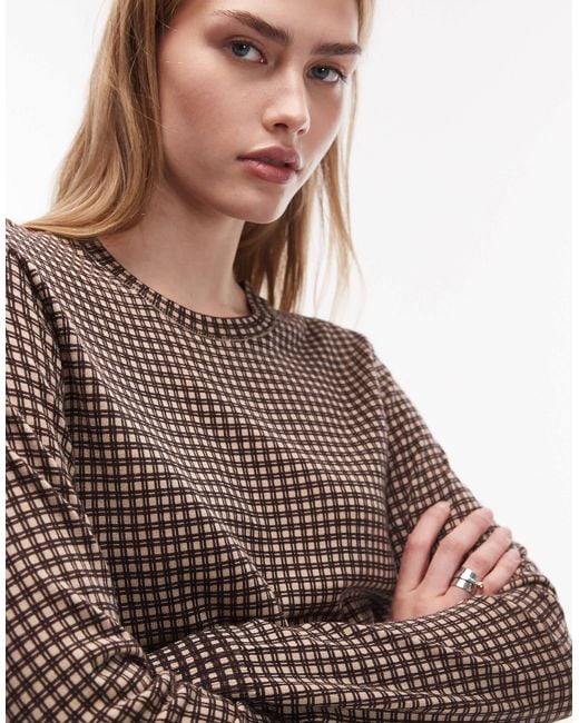 Pull en laine à carreaux ARKET en coloris Brown
