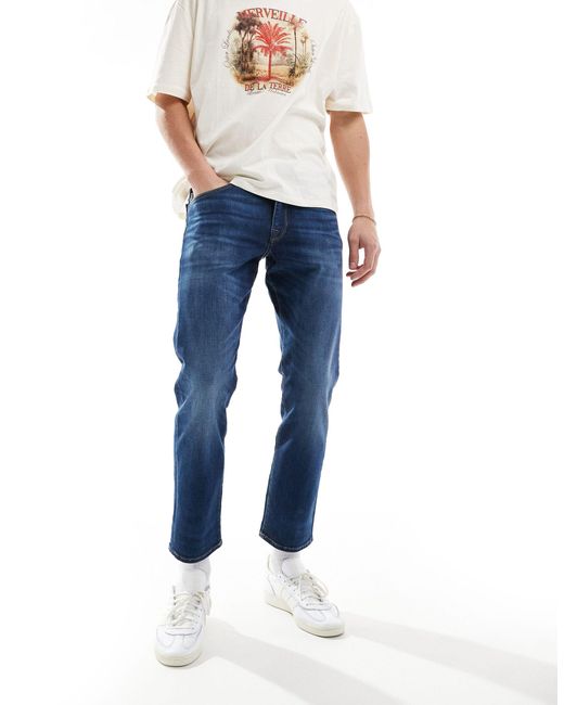 SELECTED Blue Scott Straight Fit Jeans for men