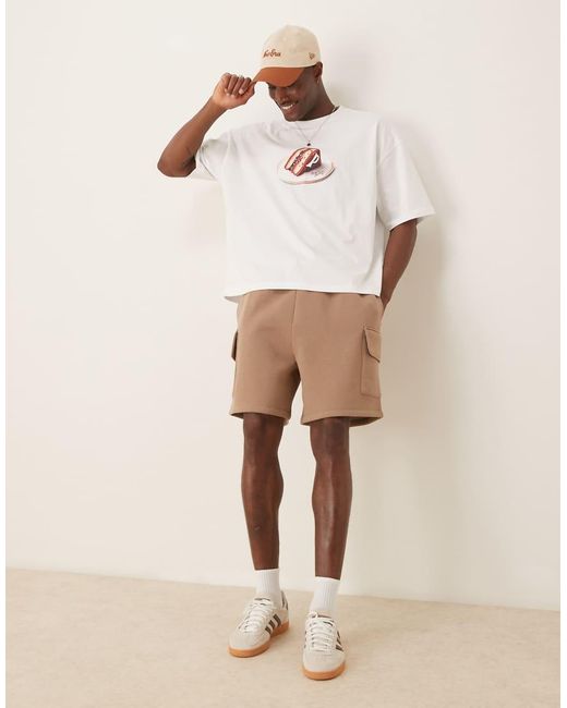 ASOS Oversized Cargoshort in het Natural voor heren