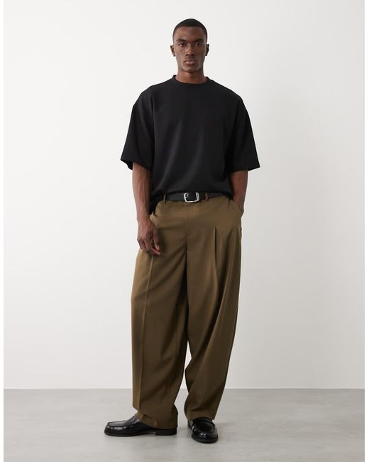 ASOS Black Luxe Interlock Oversized Boxy T-shirt for men