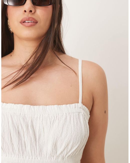 ASOS White Asos design curve – strukturiertes camisole-oberteil