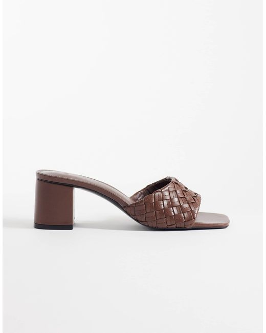 Mango Brown – mules aus kunstleder