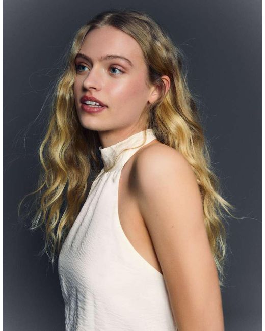 Bershka White Halter Top