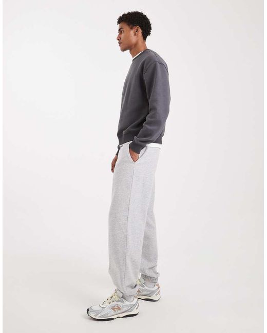New Look Gray Oversized joggers for men