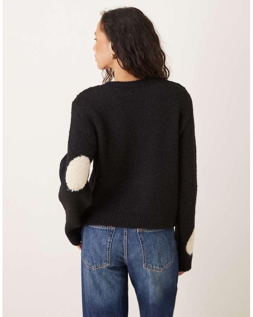 ASOS Blue Knitted Oversized Jumper With Wool