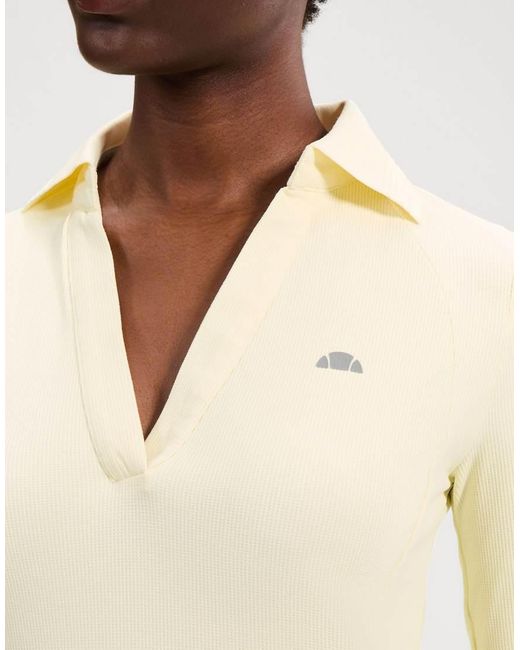 Ellesse Natural Jeorg Ls Fitted Polo Shirt