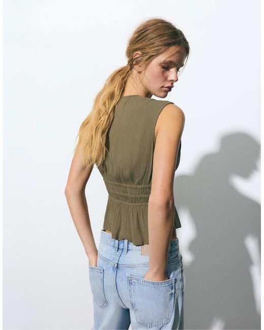 Top di Pull&Bear in Green