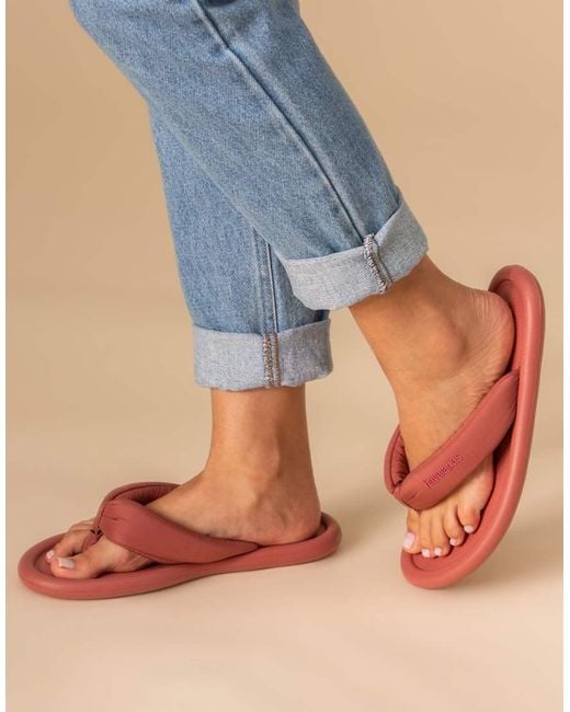 Havaianas Blue Maxi-Puff Boho Flip Flops