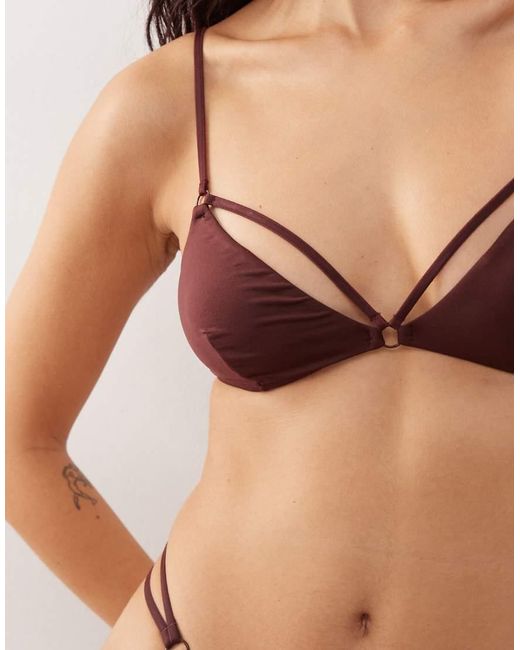 Weekday Green Strappy Triangle Bra