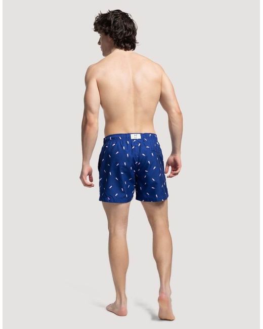 Apreslife Blue Twister Swim Shorts for men