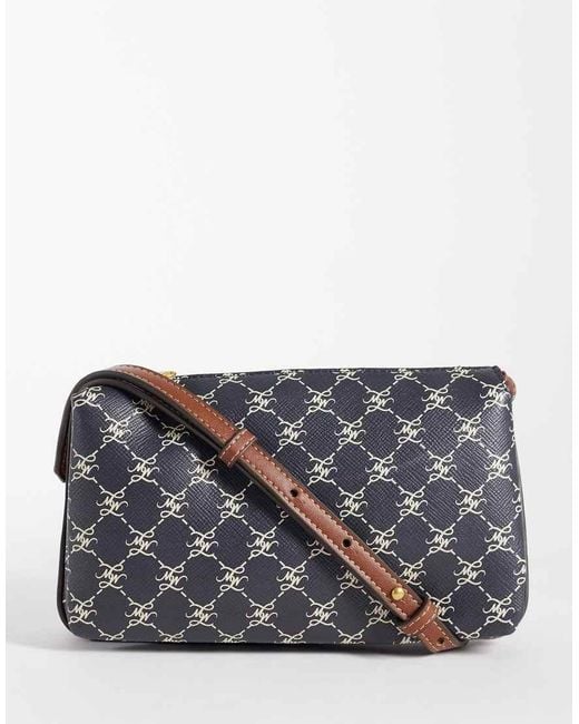 Borsa A Tracolla Con Monogramma di Mango in Gray