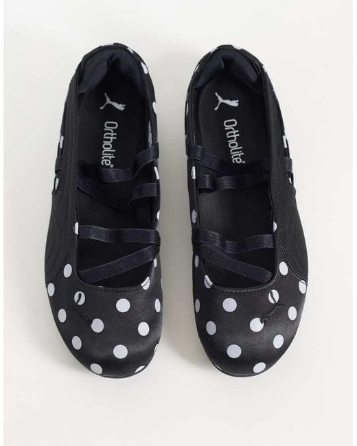 PUMA Black Speedcat Polka Dot Ballet Flats