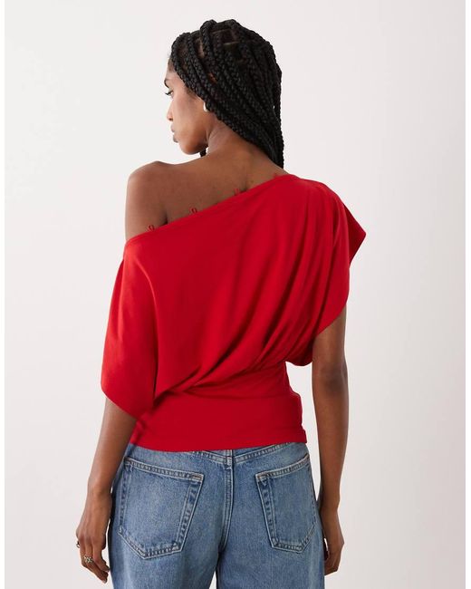 ASOS Red Multiway Button Top