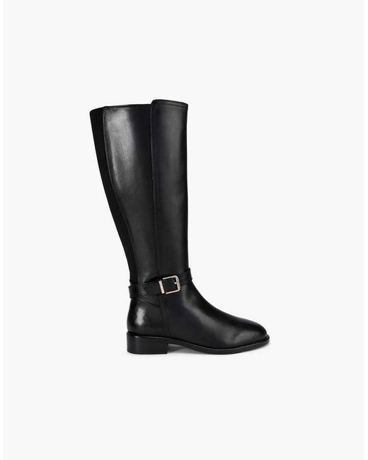 Carvela Kurt Geiger Black Pienza Riding Boot Wf Knee Boots