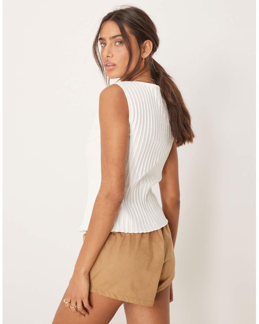 Free People White – tilly – geripptes trägertop