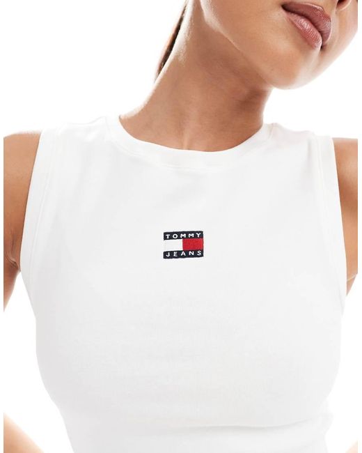 Tommy Hilfiger Smalle Tanktop in het White