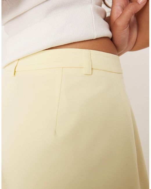 ASOS Natural Tailored Micro Shorts