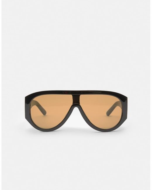 Pull&Bear Oversized Pilotenbril in het Natural