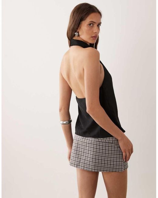 Mango Black Cowl Neck Sleeveless Top
