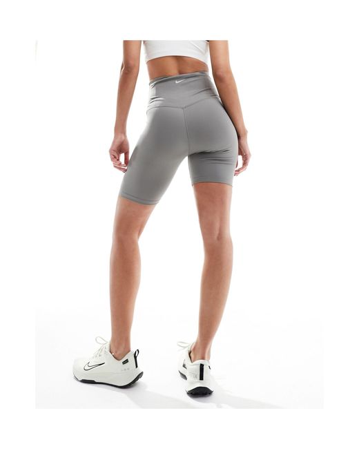 Nike Gray Nike One Gel Swoosh Training Dri-fit Logo Shorts