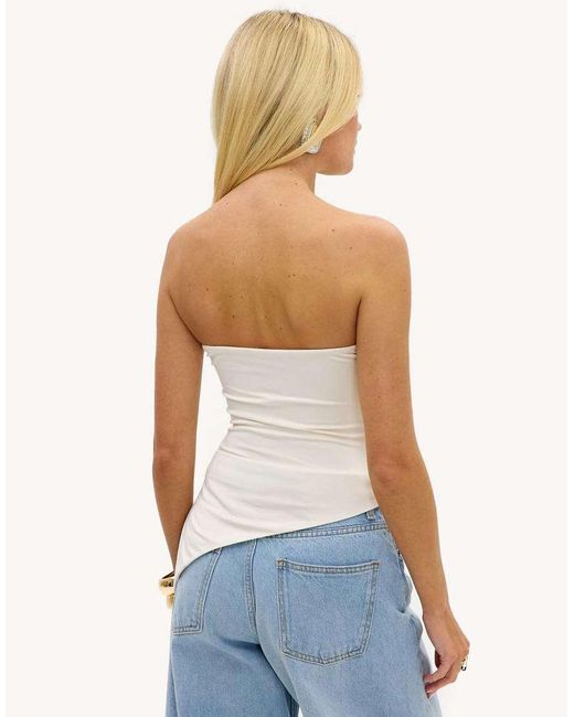 Loavies White Lit With Love Strapless Top