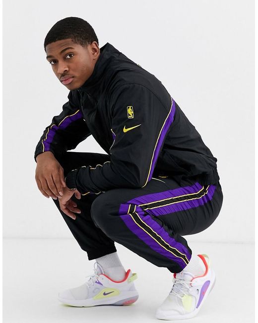Nike Basketball – LA Lakers NBA– Trainingsanzug in Black für Herren