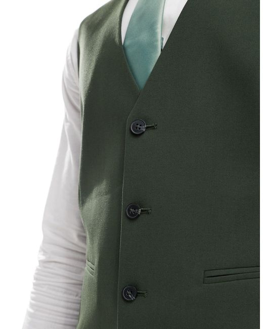 ASOS Black Skinny Suit Waistcoat for men