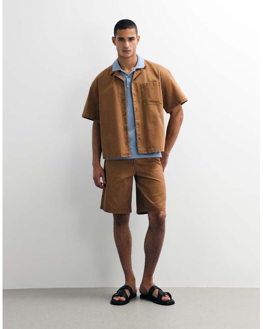 ASOS Brown Denim Shirt for men