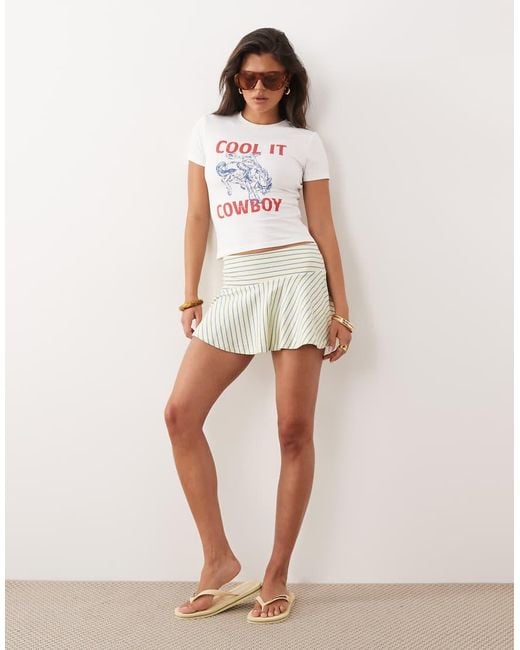 The Frolic Natural Exclusive 'cowboy' Graphic Front Baby Tee