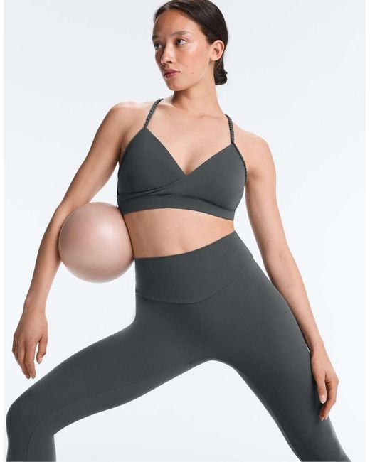 Oysho Blue Comfortlux High-rise Ankle-length leggings