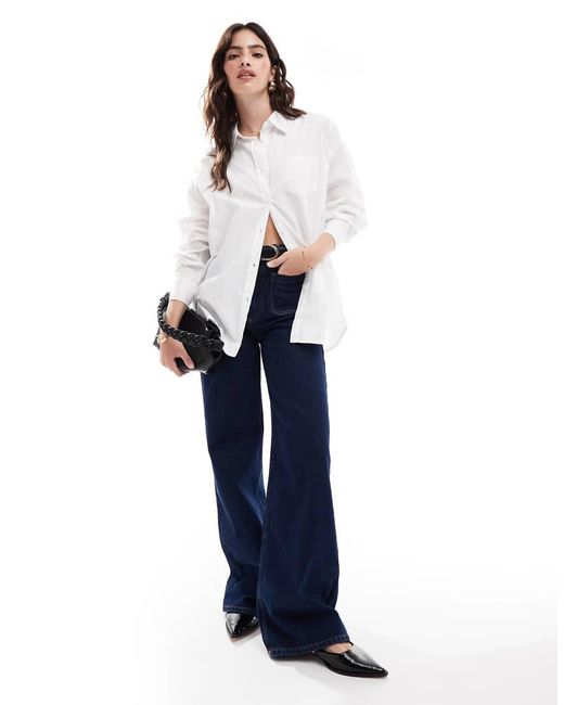 Cotton On White Cotton On Poplin Oversized Shirt